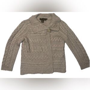 100% Merino Wool Grandma Core Sweater Cozy Cardigan